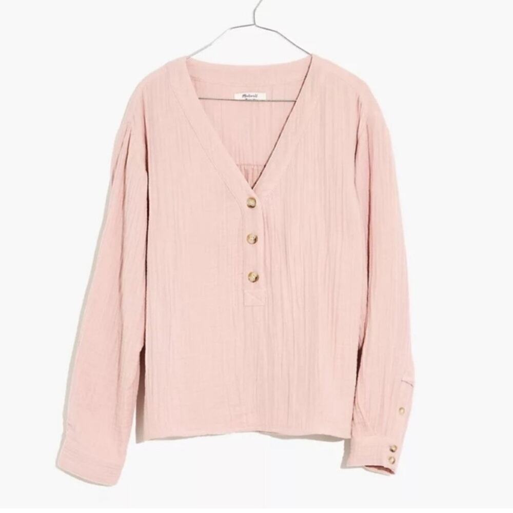 Madewell Plus Size Lightspun Evert Top in Wisteria Dove Size 2X NWT